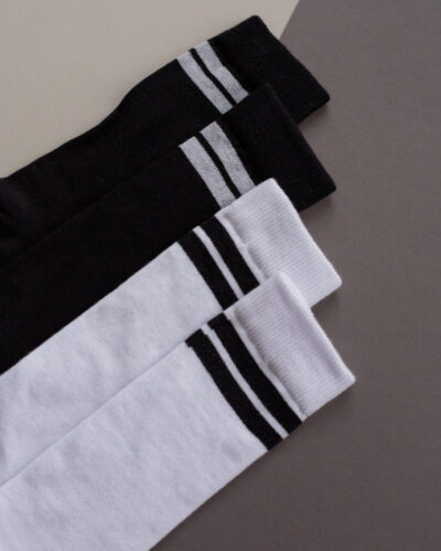 iN ControL 2pack kniesokken met strepen - black - sfeer1